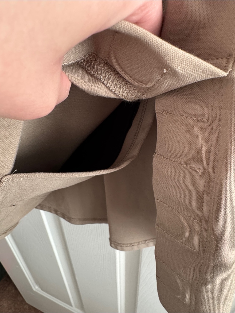 BYLT Basics Women's Quarter-Zip Pullover in Tan - Picture 5 of 6